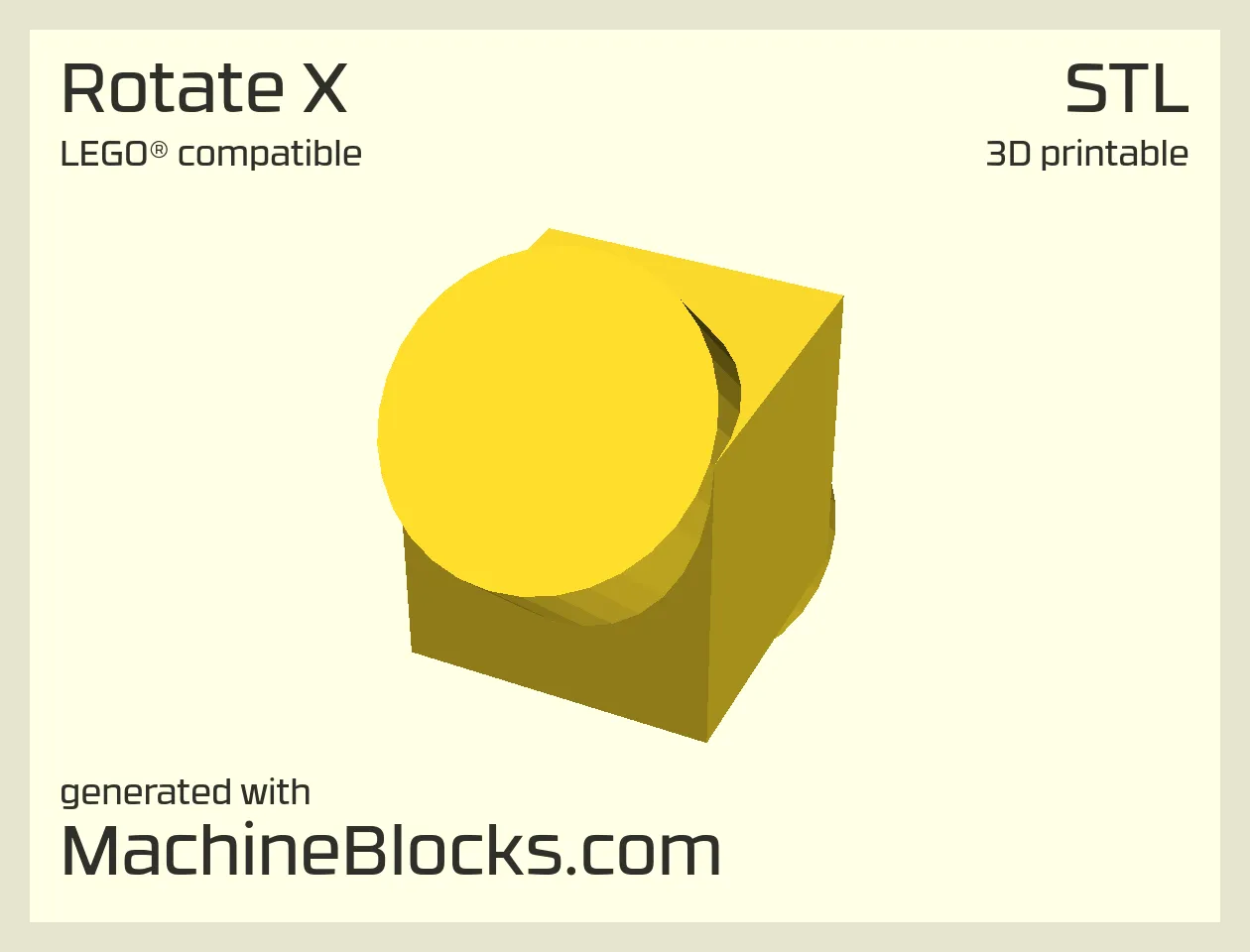 STL Model of rotated shape around the x-axis created with OpenSCAD