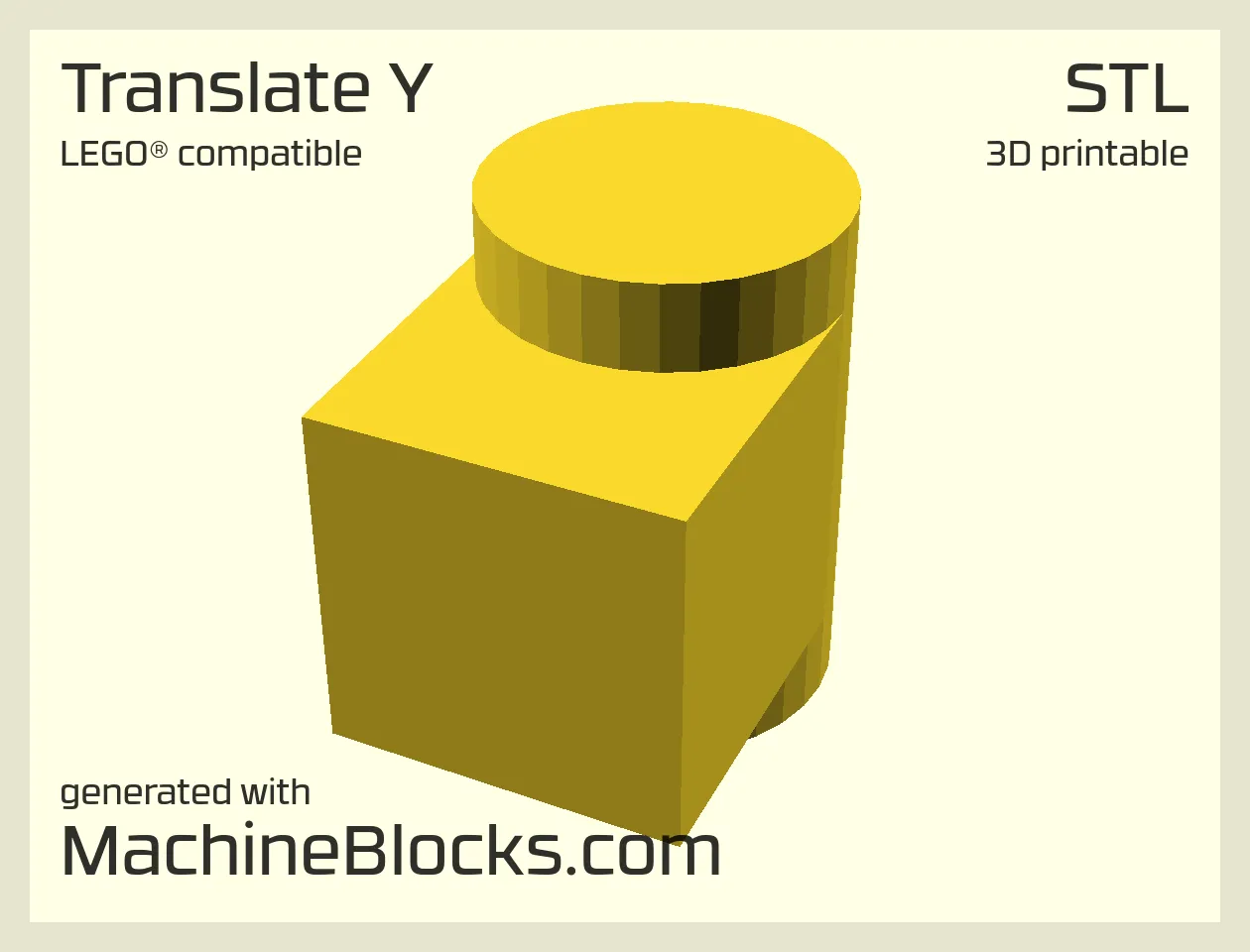 STL Model of translated shape along the y-axis created with OpenSCAD