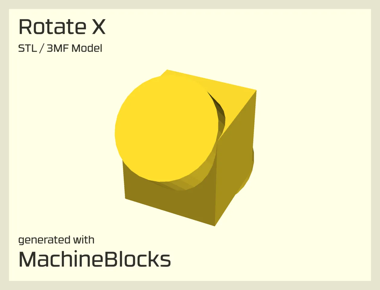 STL Model of rotated shape around the x-axis created with OpenSCAD